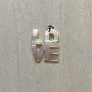 New vintage mother of pearl LOVE pendant charm